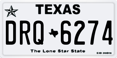 TX license plate DRQ6274