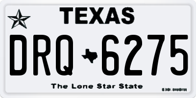 TX license plate DRQ6275