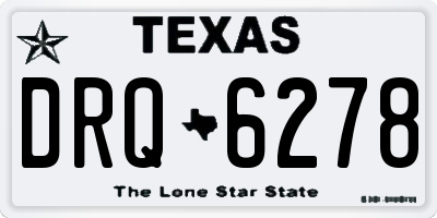 TX license plate DRQ6278