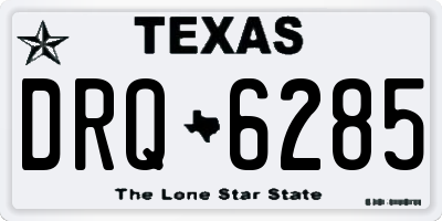 TX license plate DRQ6285