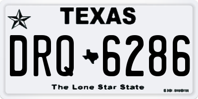 TX license plate DRQ6286