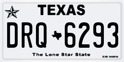 TX license plate DRQ6293