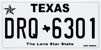 TX license plate DRQ6301