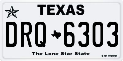 TX license plate DRQ6303