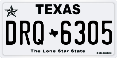 TX license plate DRQ6305