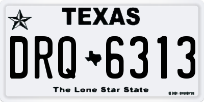 TX license plate DRQ6313