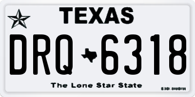 TX license plate DRQ6318