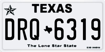 TX license plate DRQ6319