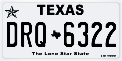 TX license plate DRQ6322