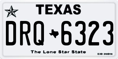 TX license plate DRQ6323