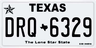 TX license plate DRQ6329
