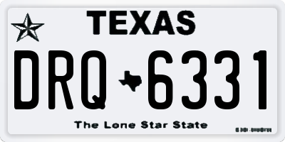 TX license plate DRQ6331