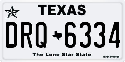 TX license plate DRQ6334