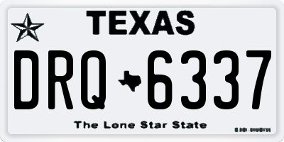 TX license plate DRQ6337