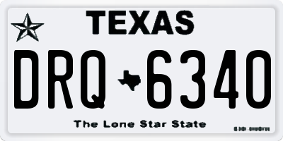 TX license plate DRQ6340