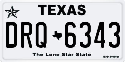 TX license plate DRQ6343