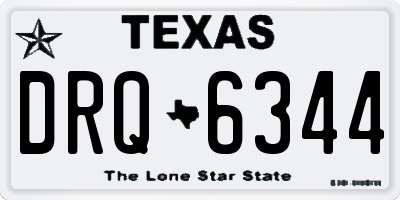 TX license plate DRQ6344