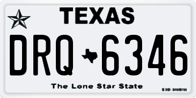 TX license plate DRQ6346