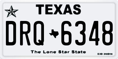 TX license plate DRQ6348