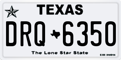 TX license plate DRQ6350