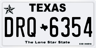 TX license plate DRQ6354