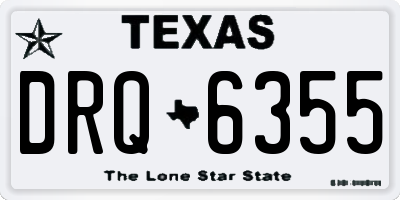 TX license plate DRQ6355