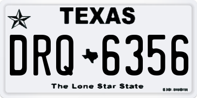 TX license plate DRQ6356