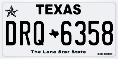 TX license plate DRQ6358