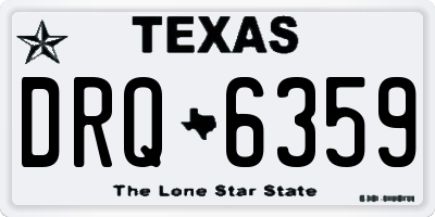TX license plate DRQ6359
