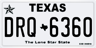 TX license plate DRQ6360