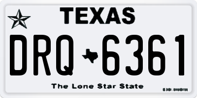 TX license plate DRQ6361