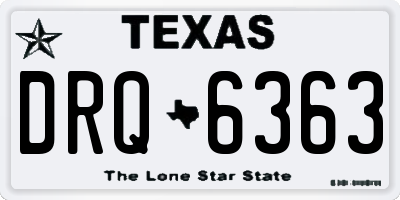 TX license plate DRQ6363