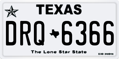 TX license plate DRQ6366