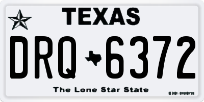 TX license plate DRQ6372