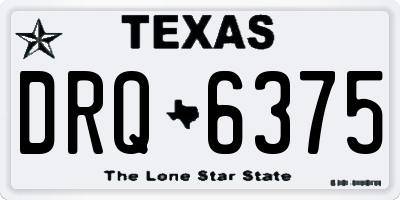 TX license plate DRQ6375