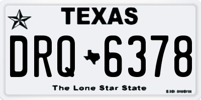 TX license plate DRQ6378