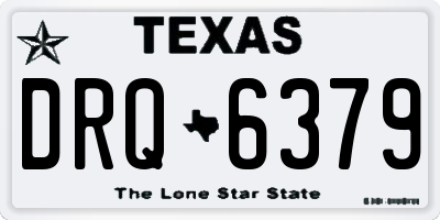 TX license plate DRQ6379