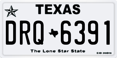 TX license plate DRQ6391