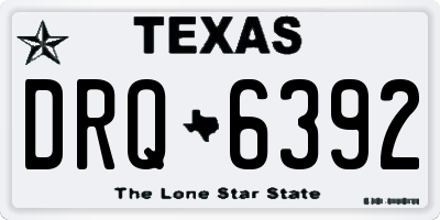 TX license plate DRQ6392