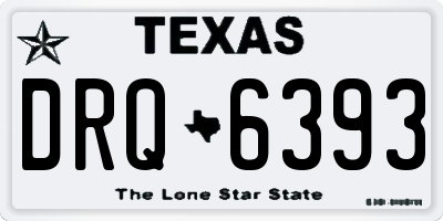 TX license plate DRQ6393