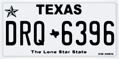 TX license plate DRQ6396