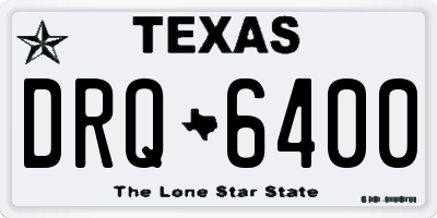 TX license plate DRQ6400