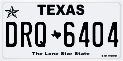 TX license plate DRQ6404
