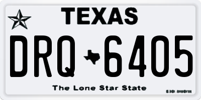 TX license plate DRQ6405