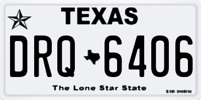 TX license plate DRQ6406