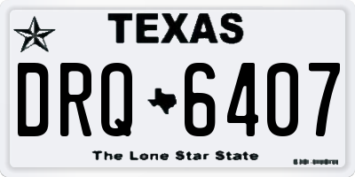 TX license plate DRQ6407