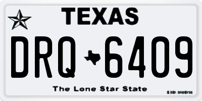 TX license plate DRQ6409
