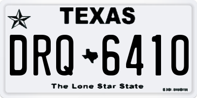 TX license plate DRQ6410