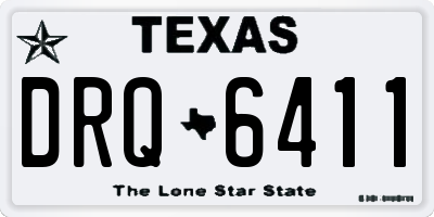 TX license plate DRQ6411