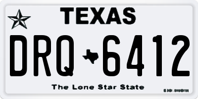 TX license plate DRQ6412